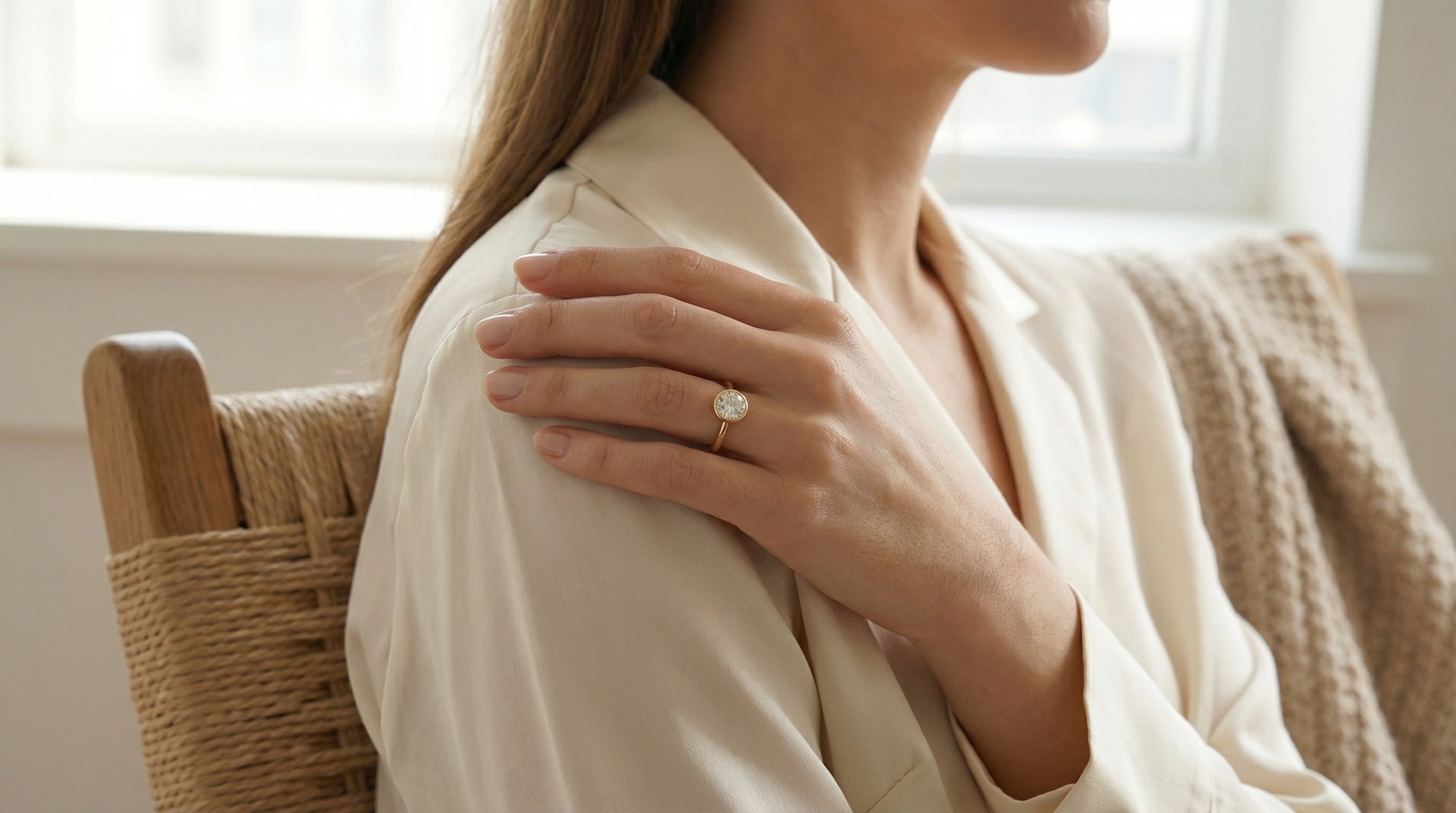 טבעת אקווה | יהלום מעבדה