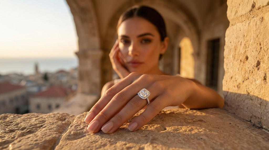 טבעת אלורה | טבעת יהלום מעבדה