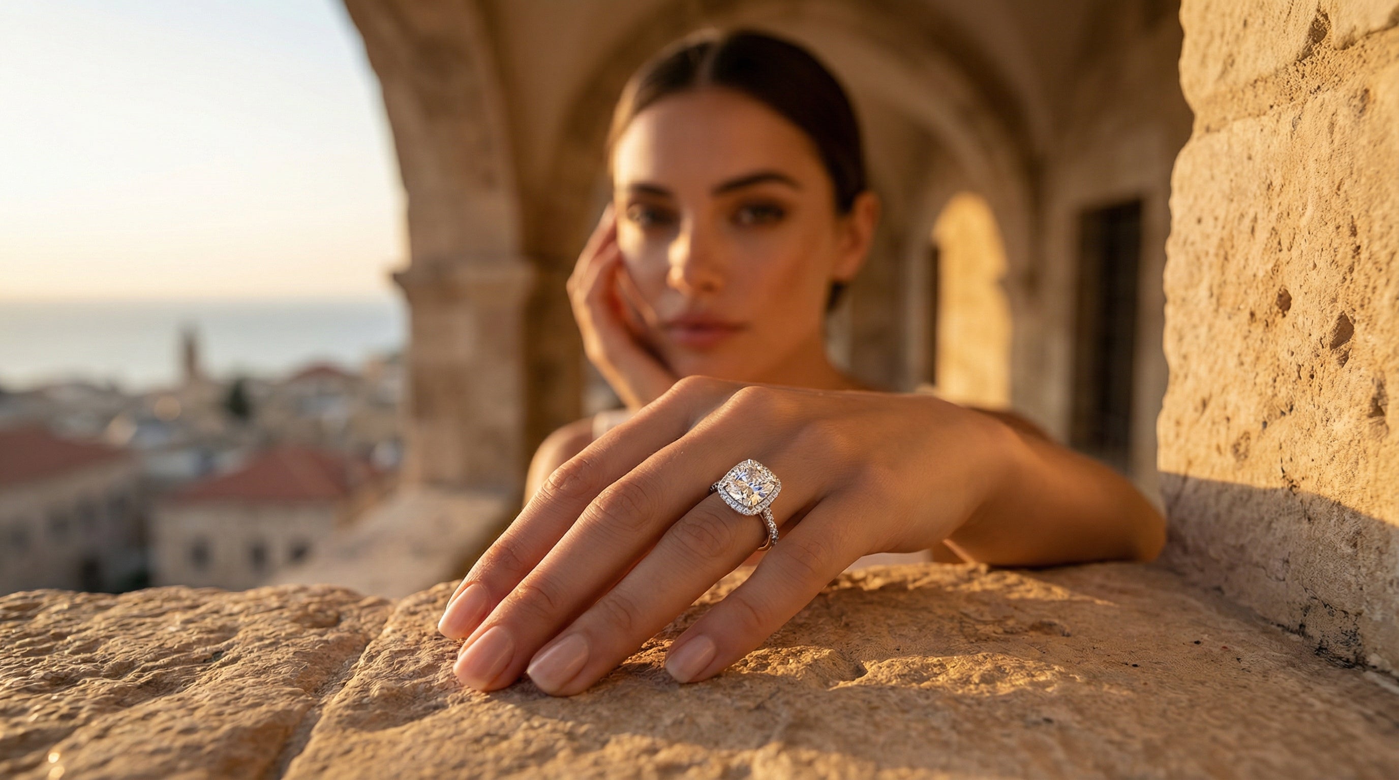 טבעת אלורה | טבעת יהלום מעבדה